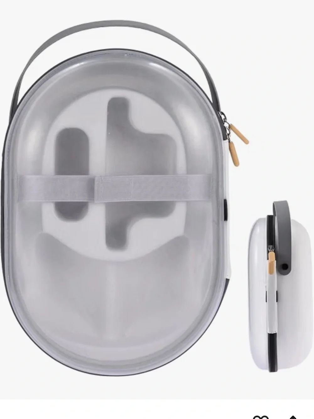 Protective VR Headset Carrying Case - Gray and White